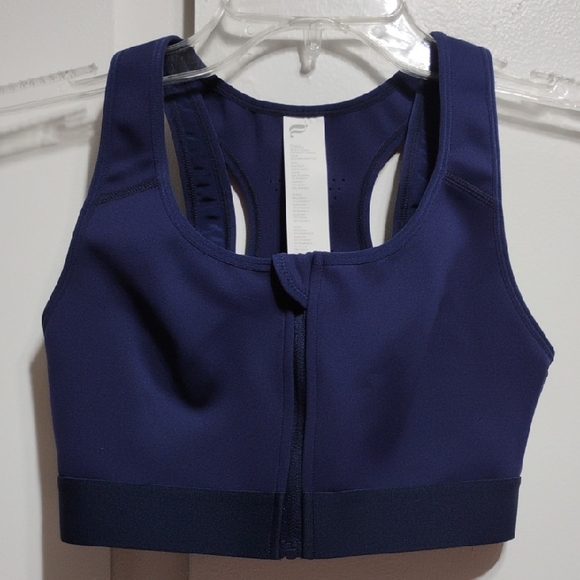 Fabletics Other - NWOT Fabletics Blare Zip Front High Impact Blue Sports Bra XS (XX-53)